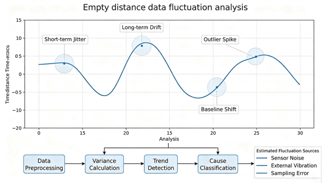 Empty Distance Data Fluctuation Analysis