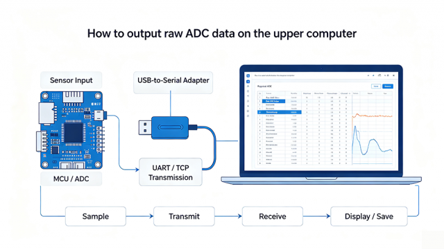 How To Output Raw ADC Data On The Upper Computer